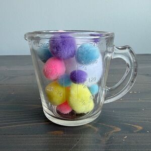 Vintage Pyr-O-Rey thick walled glass 1 cup measurer